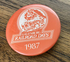 VINTAGE 1987 Galesburg Railroad Days Pinback Button 2