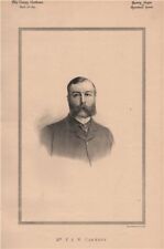 Mr. P.A.W. Carnegy 1889 old antique vintage print picture picture