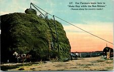Postcard Our Farmers Know How to Make Hay While the Sune Shines Posted 1912 picture