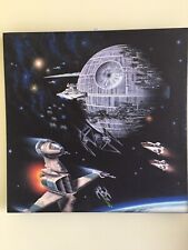 Artissimo Designs Star Wars “Death Star Return” Printed Canvas Art 24” x 24” picture