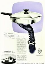 Magnalite skillet ad Vintage 1956 kitchen cookware original advertisement  picture