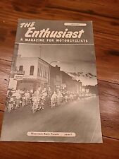 July 1956 HARLEY DAVIDSON The Enthusiast Motorcycle Magazine, wisconsin rally pa picture