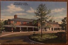 Williamsburg Lodge, Williamsburg Virginia VA Vintage Linen Postcard PM 1948 picture