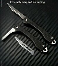 Mini Wharncliffe Folding Knife Pocket EDC Hunting Survival Combat Tungsten Steel picture