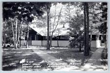 RPPC ROSCOMMON MI HIGGINS LAKE STAFF HOUSE CONSERVATION TRAINING SCHOOL POSTCARD picture