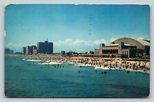 c1957 Atlantic City New Jersey NJ Beach VINTAGE Postcard Pray For Peace 2c picture