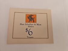 Vintage Hart Schaffner & Marx $6 Price Ticket Tag Trousers  picture