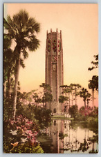 Bok Singing Tower Mountain Lake Florida FL Linen Vintage Postcard E9 picture