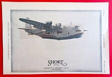 IMPERIAL AIRWAYS AD, 1936 SHORT BROS CALEDONIA EMPIRE FLYING BOAT 11 X 7 1/2in picture