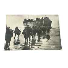 Postcard RPPC US Allies Disembarking Boat on Beach Normandy French Card B78 WB picture