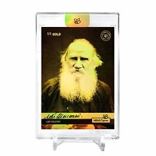 LEO TOLSTOY Russian Writer Card 2023 GleeBeeCo #LTRS-G Encased Holo GOLD 1/1 picture