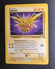 Zapdos Fossil Rare Pokemon Card 15/62 Set Holo 1999 WOTC - NM Near Mint picture