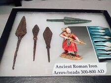 RARE ANCIENT ROMAN IRON ARROWHEAD -LOT OF 3 & 1 Bronze point picture