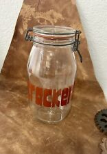 Vintage 1970s 1980s Triomphe Glass Canisters Jar Crackers 2L picture