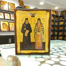 Saint Paisios Saint Arsenios Orthodox Icon Handpainted Icon Byzantine Icon picture