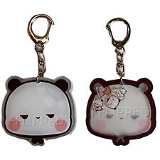 Bubu & Dudu Panda Acrylic Cute Cartoon Bear Keychain, Gift for Couple, Lover, gf picture