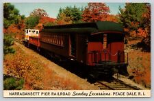 Postcard RI Peace Dale Narragansett Pier Railroad UNP A15 picture