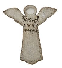 Blessed are the Merciful Angel Wall Plaque Sign 7” x 6.25” Resin picture