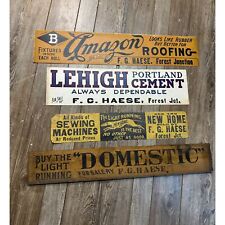 RARE Early 1900s Haese General Store (Forest Junction Wis) Advertising Signs Sew picture