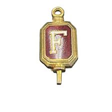 Forest Park High School Baltimore 1930s Antique 10k Gold F Pendant Charm Fob picture
