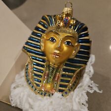 Tutankhamen 2 Kurt Adler Ornament Gold Glittered Pharaoh Polonaise GlaSS picture