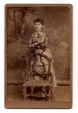 C. 1890s CABINET CARD W.R IRELAND LADY FANCY DRESS HOLTON KANSAS HALLOWEEN picture