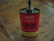 VINTAGE WINCHESTER RARE RED W GUN OIL CAN VERY NICE CONDITION picture