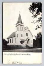 Owatonna MN-Minnesota, German Lutheran Church, Antique Vintage c1909 Postcard picture