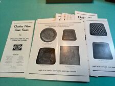 25 Vintage Spaulding Fibre Co Chair Seat Brochures Rochester NH picture