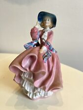 Royal Doulton Bone China Top o' the Hill Figurine Pink Dress HN1849 7.25