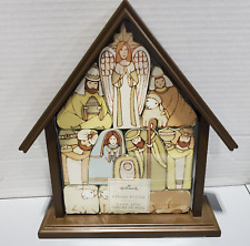 Hallmark Free Standing Wooden Creche Puzzle.. Never Opened picture
