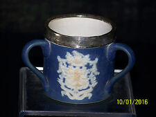 Antique c1800 Wedgwood Adams Tunstall Love Cup Silver Rim Band Royal Crest picture