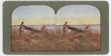 c1900's Colorized Stereoview A Convenient Hunting Boat Outfit. Men With a Canoe picture
