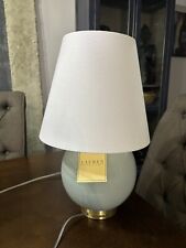 NWT - Ralph Lauren Porcelain Mint Green Smooth Crackle Finish Table Lamp 18” S/2 picture