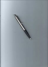 Vtg Parker Stainless Steel Frontier Ball Point Pen W/Chrome  & Black Rubber Grip picture