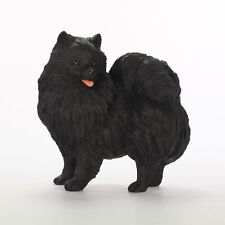 Pomeranian Figurine Hand Painted Collectible Statue Black picture