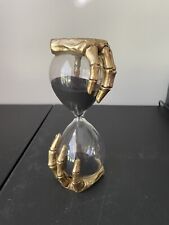 Skeleton Bones Hands Sand Hourglass Timer / Aprox 7”X 3”. Halloween Decor. Witch picture
