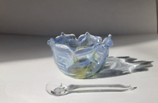 Light Blue- Handblown Borosilicate Glass Open Salt Set picture