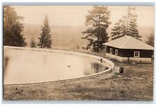 Oregon City Gresham Oregon OR Postcard RPPC Photo Fish Pond 1919 Posted Antique picture