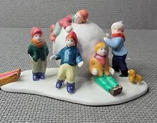 Vintage~1993~Lemax ~Porcelain Giant Snowball~ Dickensvale  Village # 33 picture