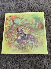 American Greetings 1972 Vintage Paper Stationery w/ Envelopes Set Fawn Nature picture