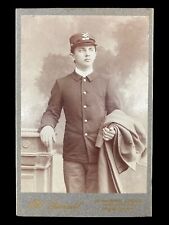 Antique Cabinet Photo H. Grimsehl NY World War I Young Handsome Soldier WWI WW1 picture