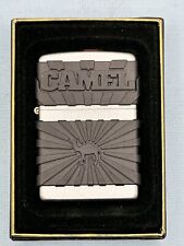 Vintage 2000 Camel Black Zip Guard Chrome Zippo Lighter NEW Rare picture