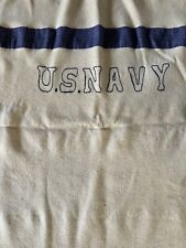 Vintage Original WW2 WWII USN United States Navy Large Blanket Throw Cover picture