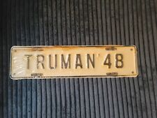 Truman 48 Metal License Plate From The 1948 Presidential Campaign/Election picture