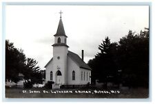 c1940's St. Johns Lutheran Church Withee Wisconsin WI RPPC Photo Postcard picture