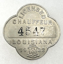 1932 LOUISIANA Chauffeur Badge #4547 picture