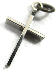 925 Sterling Cross Charm Pendant Small Vintage picture