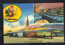 ARCADIA CALIFORNIA CARPENTER'S CHICKEN RESTAURANT ADVERTISING POSTCARD COPY picture