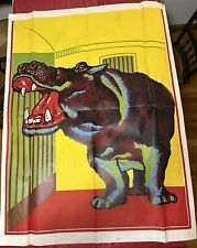 Original 55x43 Hippopotamus Hippo Animal Circus Poster picture